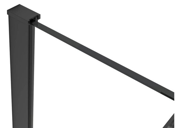 Profil pro sprchové zástěny Walk-in Onyx - 8 mm - černá matná - 15 mm
