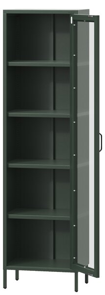 Vitrína LUIGI, 500 x 1800 x 350 mm, Modern: láhvová zelená