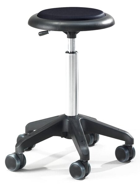 AJ Produkty Pracovní stolička DIEGO, výška 540-730 mm, mikrovlákno, černá