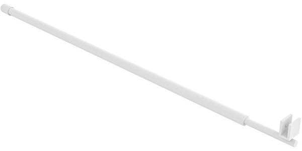 Sprchová vzpěra Onyx - kulatá - teleskopická - vodorovná - bílá - 77-140 cm