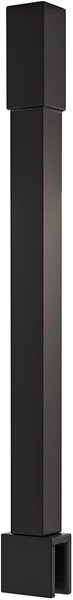 Sprchová vzpěra Onyx - hranatá - vertikální do stropu - černá matná - 40 cm