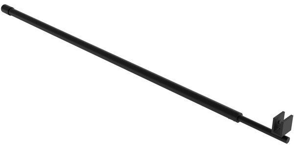 Sprchová vzpěra Onyx - kulatá - teleskopická - vodorovná - černá matná - 77-140 cm