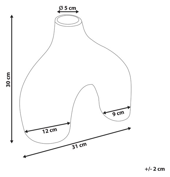Váza na květiny LAMIA Keramika 30 cm Černá