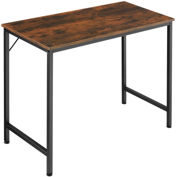 Tectake 404457 psací stůl jenkins - industriální dřevo tmavé, rustikální,80 cm