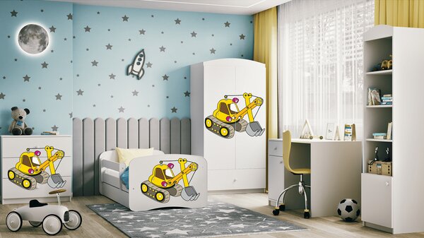 Skříň Baby Dreams - bagr Barva: bílá