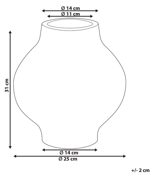 Váza na květiny MAGAN Keramika 31 cm Taupe