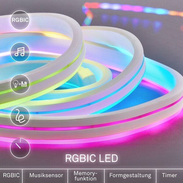 BRI 2368036 RGBIC USB NEON LED pásek Flexible 3m 8W dálk.ovládání + USB - BRILONER