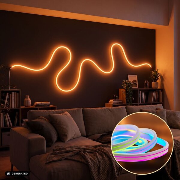 BRI 2368036 RGBIC USB NEON LED pásek Flexible 3m 8W dálk.ovládání + USB - BRILONER