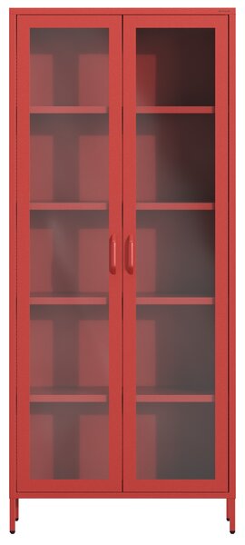 Vitrína ANGELO, 800 x 1850 x 450 mm, Modern: červená