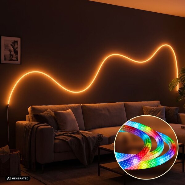 BRI 2369056 LED pásek RGBIC USB hadice 8W 5m bílá - BRILONER