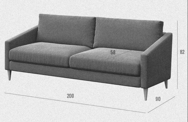 -25 % Dny MOMENTI– Ame Yens Sametová pohovka Karoto 200 cm