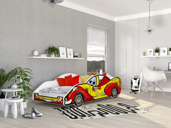 AJK Dětská postel auto 180x90 cm - závodní