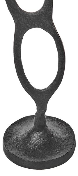 Sada 3 svícnů BUNI Kov 54/68/84 cm Černá