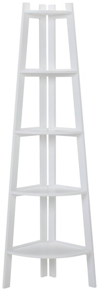 ROHOVÝ REGÁL, bílá, 40/180/40 cm Carryhome - Knihovny