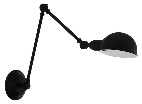 Eglo 43338 EXMOOR - Nástěnná retro černá lampa, 1 x E27, od zdi max 94cm (Nástěnná lampa v retro stylu, bez vypínače, bez kabelu)