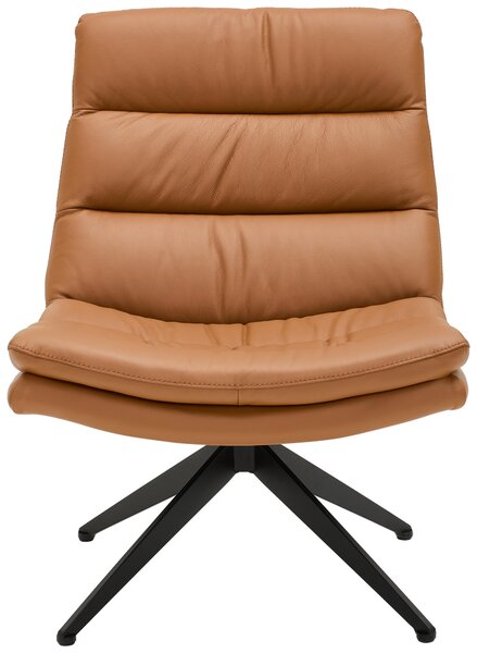 DESIGNOVÉ KŘESLO, kov, kůže, koňaková Dieter Knoll - Křesla klasická