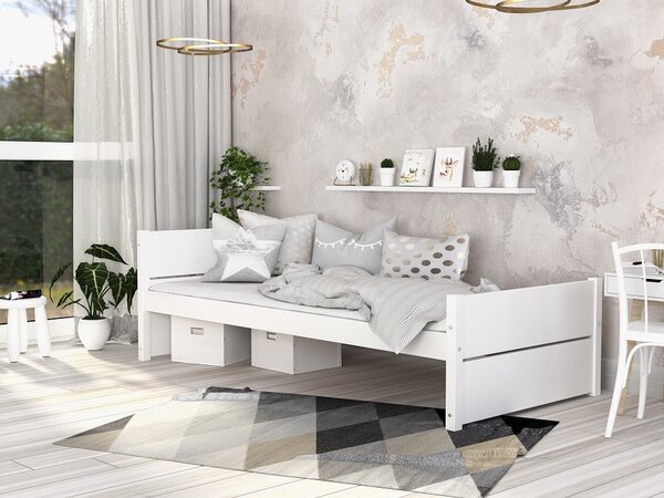 AJK Postel Tymon se šuplíkem 200x90 cm - bílá