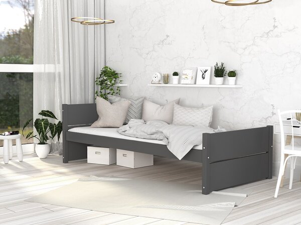 AJK Postel Tymon se šuplíkem 200x90 cm - šedá