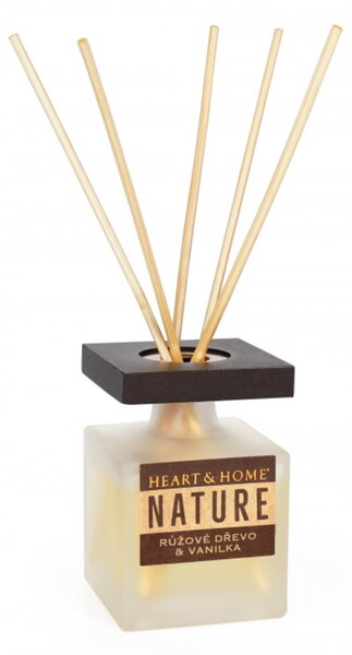 Heart & Home Vonný difuzér Nature - Růžové dřevo a vanilka 80ml