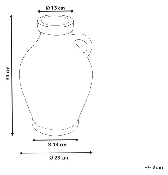 Dekorativní váza MASSALIA Keramika 33 cm Bílá
