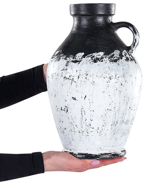 Dekorativní váza MASSALIA Keramika 33 cm Bílá