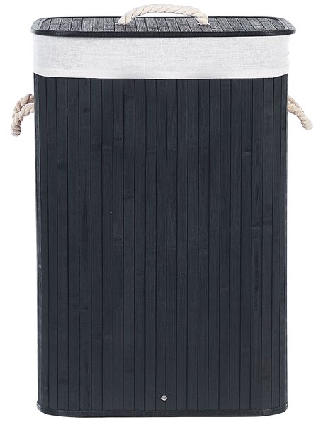 Koš na prádlo KOMARI Bambus Černá 72 L