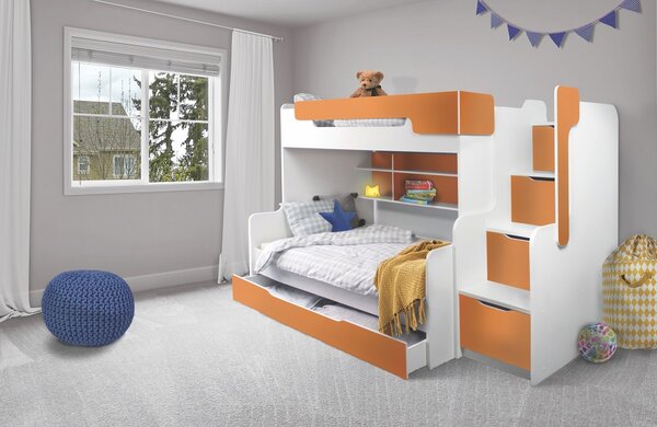 Meblobed Poschoďová postel Harry - oranžová