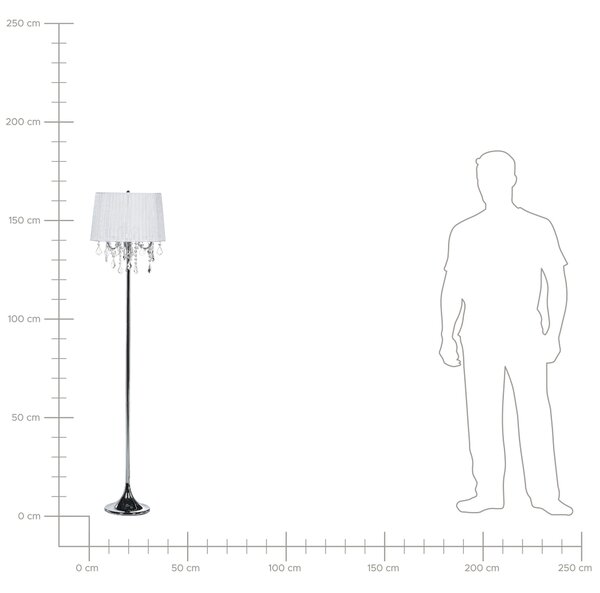 Stojací lampa EVANS Kov Bílá