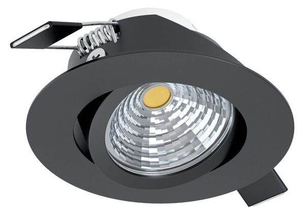 Eglo 98609 SALICETO - LED stmívatelné podhledové svítidlo 6W, 2700K, černá (Zápustné výklopné svítidlo do sádrokartonu)