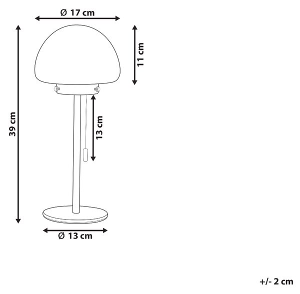 Stolní lampa MORUGA Kov Stříbrná