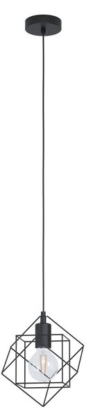 EGLO Závěsné osvětlení ve skandinávském stylu STRAITON, 1xE27, 60W, 24cm, černé 43358