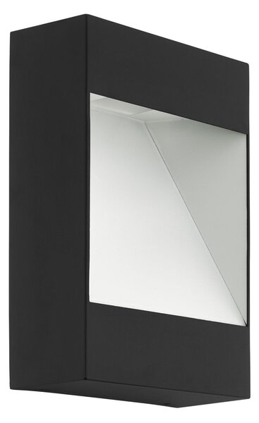 EGLO Venkovní nástěnné LED svítidlo MANFRIA, černobílé, 20x30cm 98095