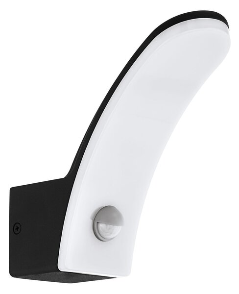 EGLO Venkovní designové nástěnné LED svítidlo FIUMICINO, černobílé, čidlo 98149