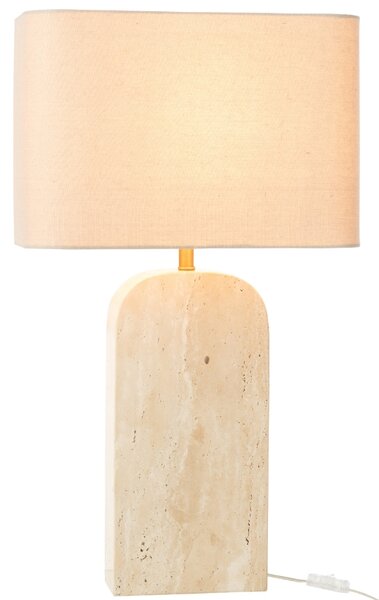 -25 % Dny MOMENTI– J-line Bílá kamenná stolní lampa Travertine 71 cm