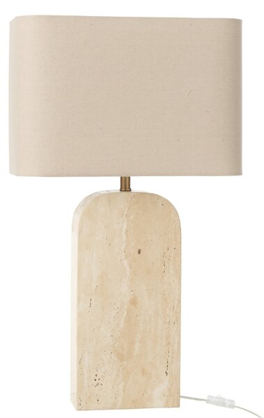 -25 % Dny MOMENTI– J-line Bílá kamenná stolní lampa Travertine 71 cm