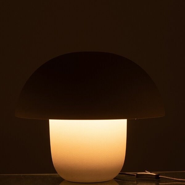 J-line Béžová kovová stolní lampa Cordelius 35 cm
