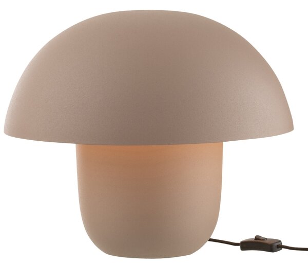 J-line Tmavě béžová kovová stolní lampa Cordelius 35 cm