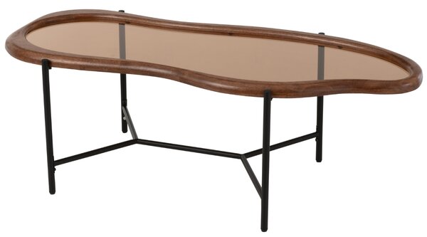 J-line Hnědý konferenční stolek Mell 118 x 48 cm