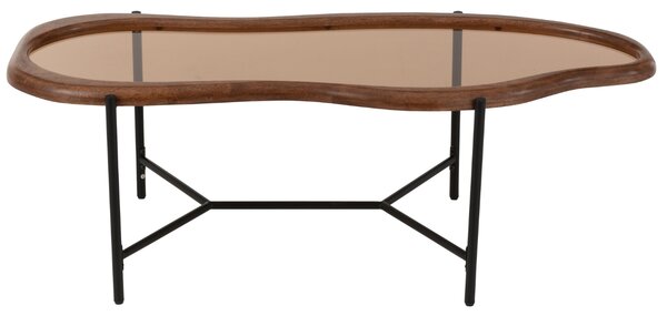 J-line Hnědý konferenční stolek Mell 118 x 48 cm