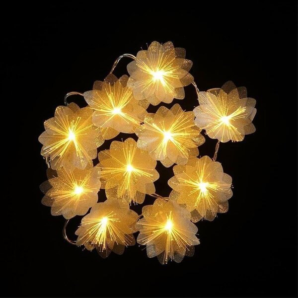 LED světelný řetěz - květy