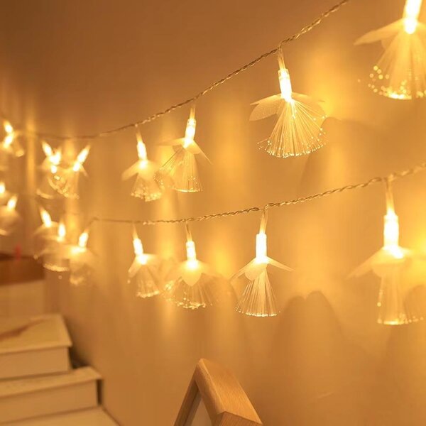 LED světelný řetěz - květy