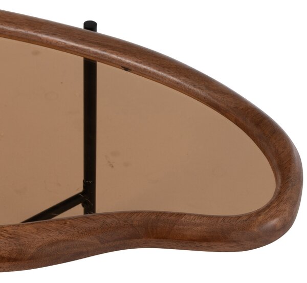 J-line Hnědý konferenční stolek Mell 118 x 48 cm