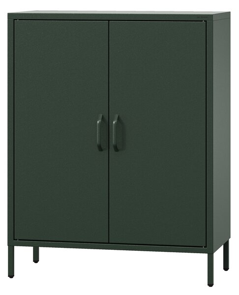 Kovová nízká skříňka s policemi VITO, 800 x 1015 x 400 mm, Modern: zelená láhev barva