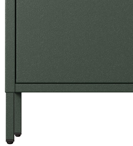 Kovová nízká skříňka s policemi VITO, 800 x 1015 x 400 mm, Modern: zelená láhev barva