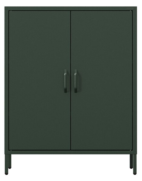 Kovová nízká skříňka s policemi VITO, 800 x 1015 x 400 mm, Modern: zelená láhev barva