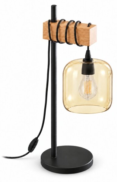 BRILAGI - Stolní lampa NUBILA 1xE27/40W/230V hnědá/černá/kouřová hnědá