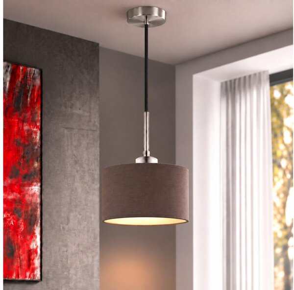 Eglo - LED Lustr na lanku TUNJA 1xE27/60W/230V pr. 20 cm hnědá/černá
