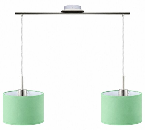 Eglo - LED Lustr na lanku TUNJA 2xE27/60W/230V matný chrom/zelená
