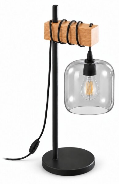 BRILAGI - Stolní lampa NUBILA 1xE27/40W/230V hnědá/černá/kouřová šedá