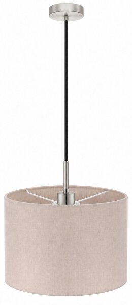 Eglo - LED Lustr na lanku TUNJA 1xE27/60W/230V pr. 20 cm béžová/černá